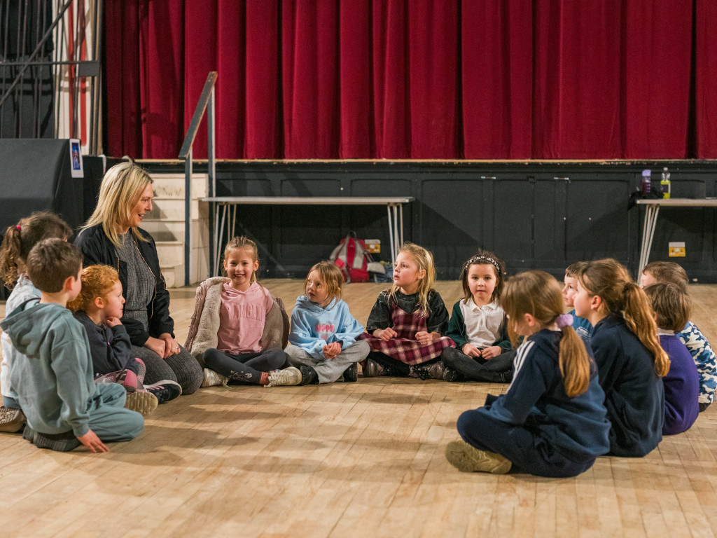 Students engaging in a drama lesson at a kids acting school in Clitheroe