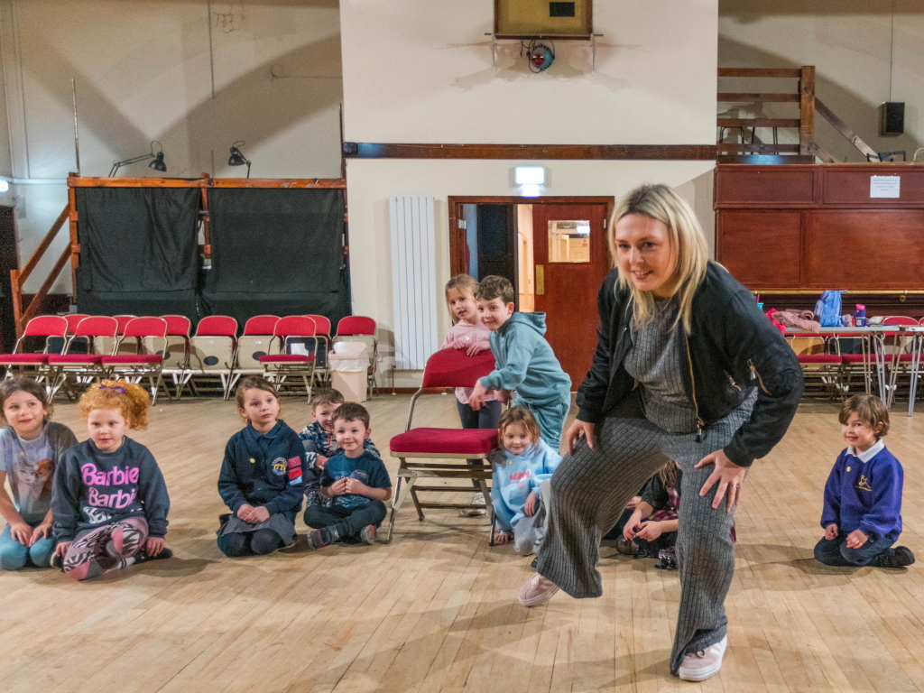 A group of children participating in an acting workshop in Clitheroe